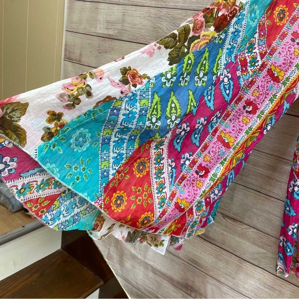 Colorful Patchwork Ankle Pants - image 4